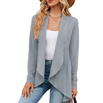 Daisy | Women's Relaxed-Fit Textured Knit Open-Front Long Cardigan for Winter