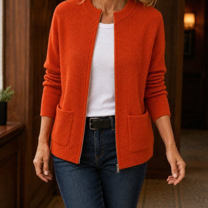 Jessica | Women's Cosy Relaxed-Fit Ribbed Open-Front Cardigan for Winter