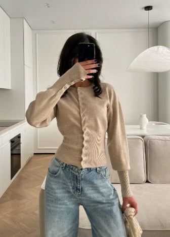 Holly | Women's Ribbed Knit Cardigan for Winter