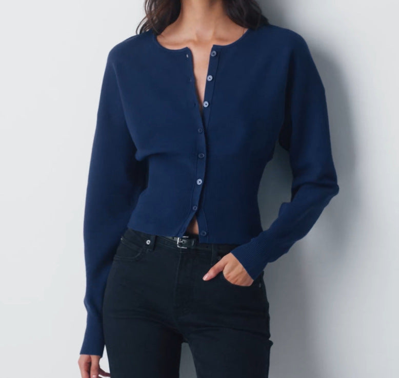 Elsie | Women's Ribbed Knit Cropped Cardigan for Winter