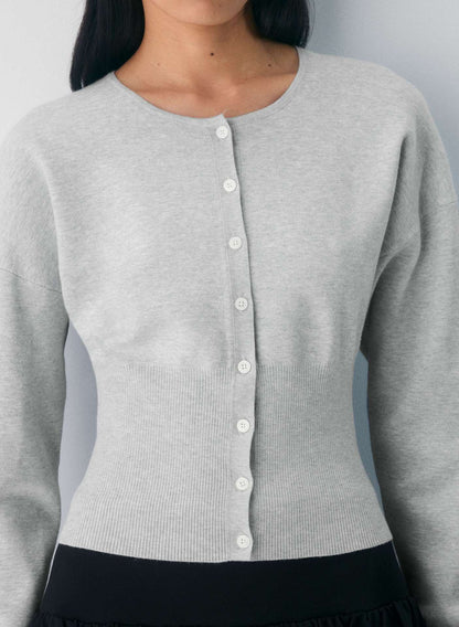 Elsie | Women's Ribbed Knit Cropped Cardigan for Winter