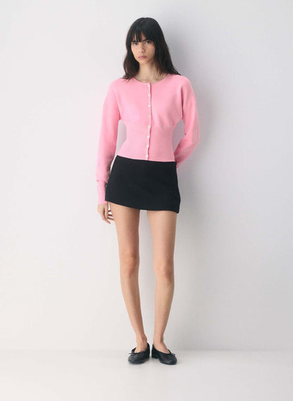 Elsie | Women's Ribbed Knit Cropped Cardigan for Winter