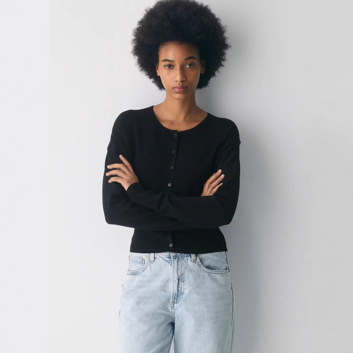 Elsie | Women's Ribbed Knit Cropped Cardigan for Winter