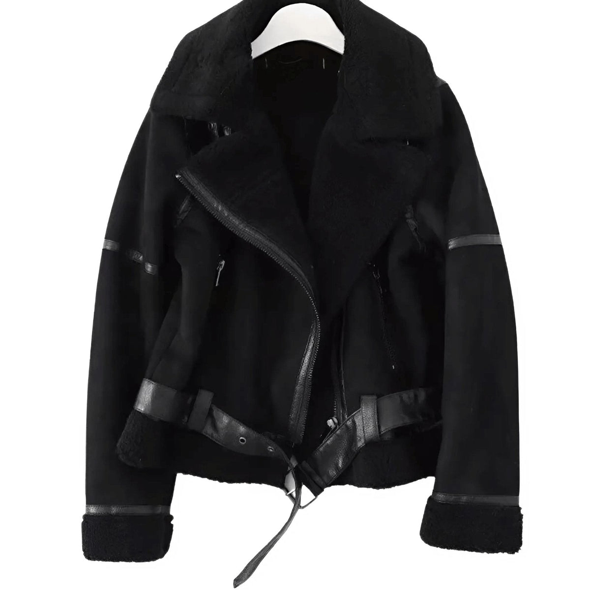 Grace | Women's Luxurious Shearling Aviator Jacket