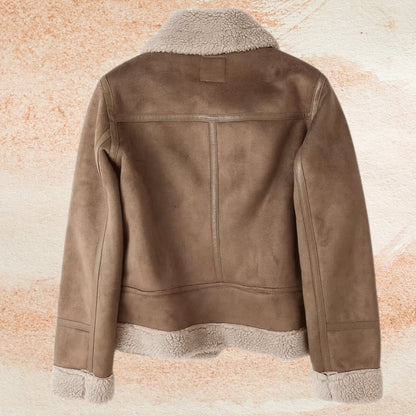 Grace | Women's Luxurious Shearling Aviator Jacket