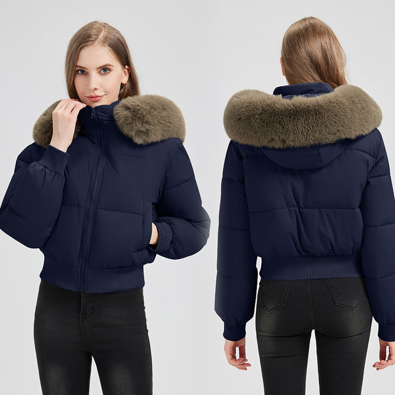 Chloe | Women's Hooded Short Puffer Bomber Jacket