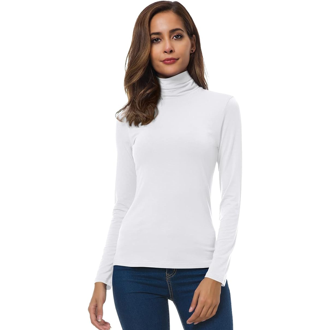 Mia | Women's Sleek Slim-Fit Turtleneck Top