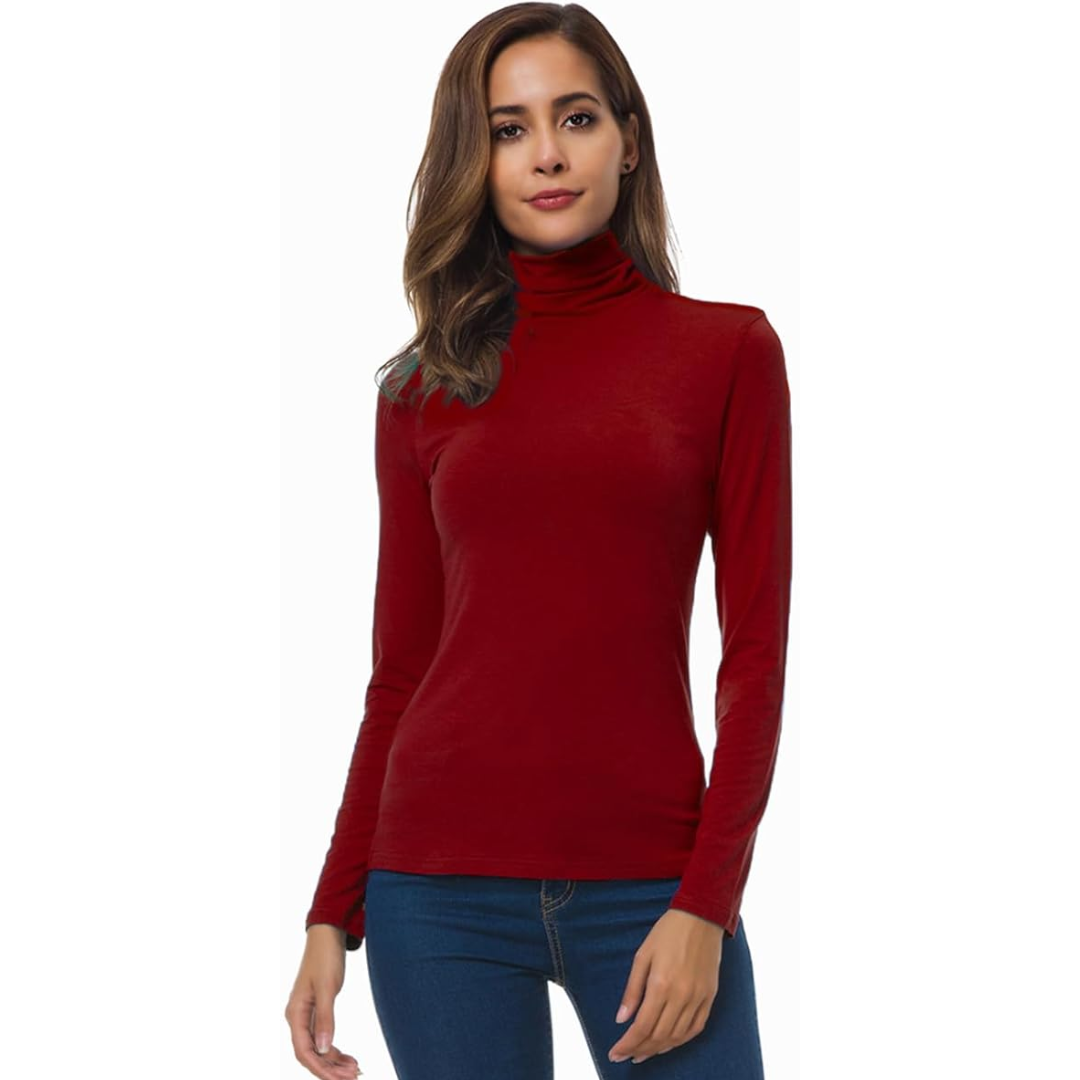 Mia | Women's Sleek Slim-Fit Turtleneck Top
