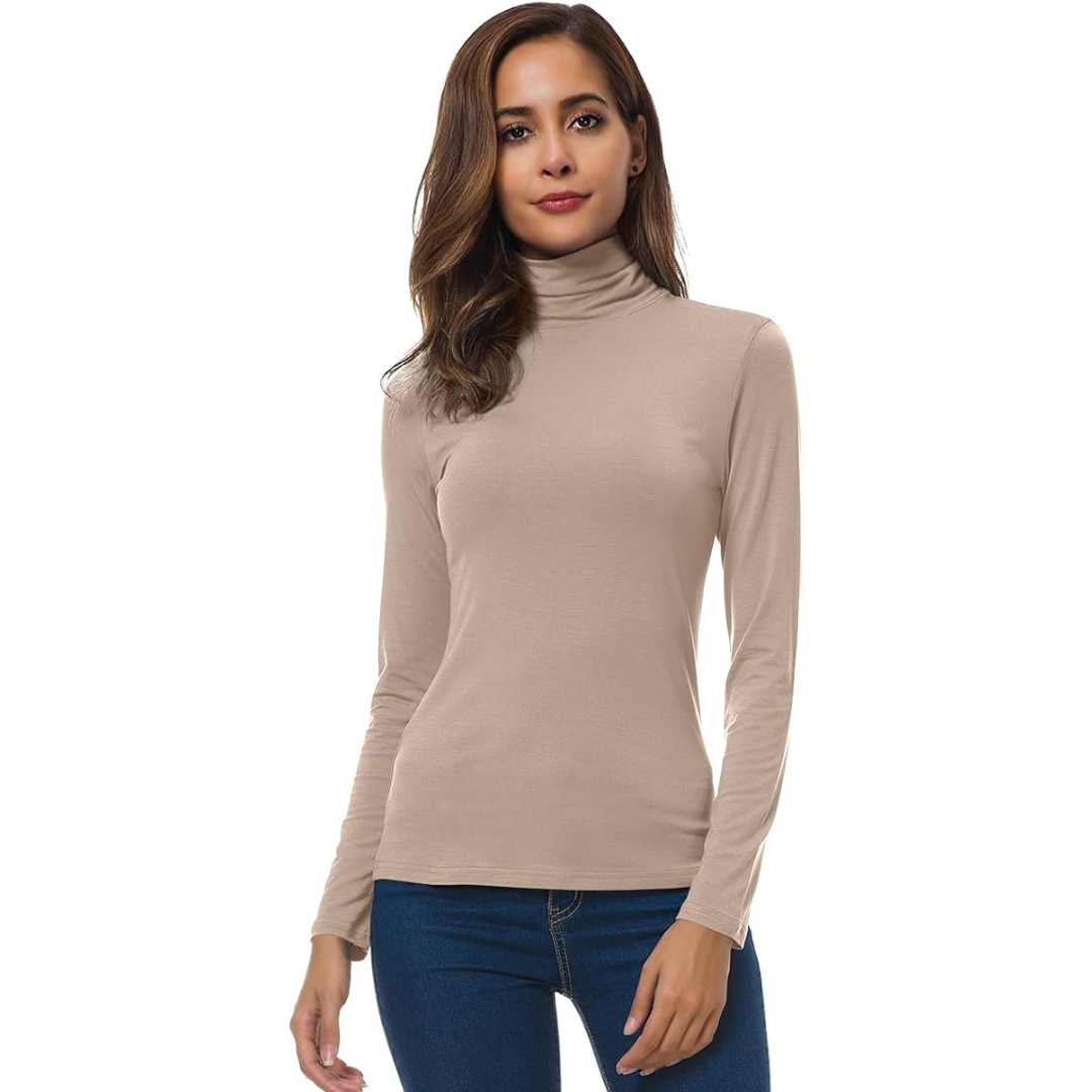 Mia | Women's Sleek Slim-Fit Turtleneck Top
