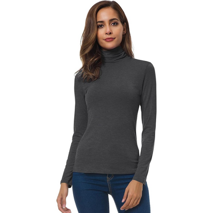 Mia | Women's Sleek Slim-Fit Turtleneck Top
