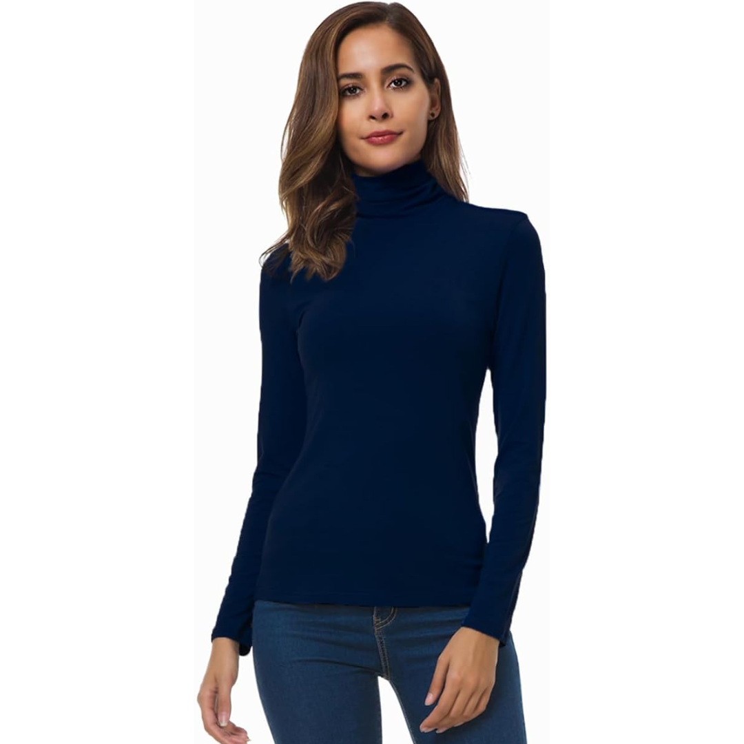 Mia | Women's Sleek Slim-Fit Turtleneck Top