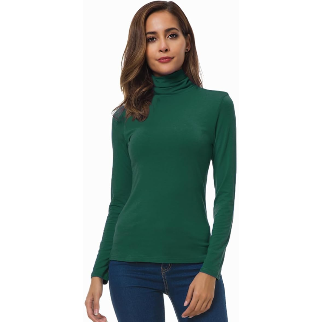 Mia | Women's Sleek Slim-Fit Turtleneck Top