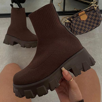Poppy | Women's Stylish Sock Ankle Boots