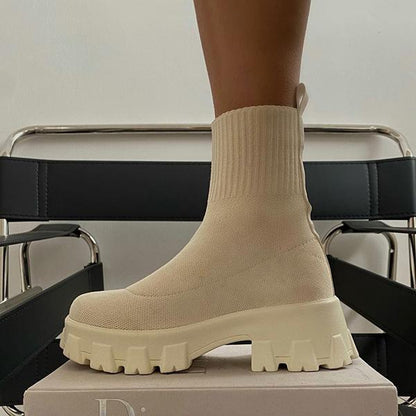 Poppy | Women's Stylish Sock Ankle Boots