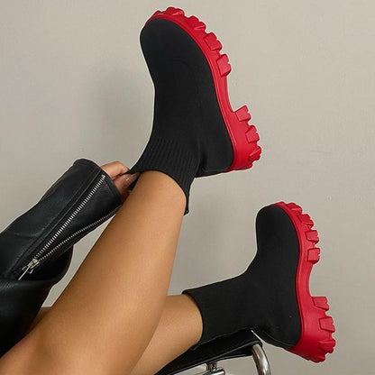 Poppy | Women's Stylish Sock Ankle Boots