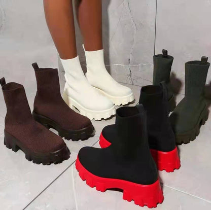 Poppy | Women's Stylish Sock Ankle Boots