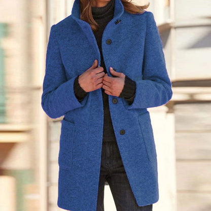 Charlotte | Women's Elegant Stand-Collar Three-Button Coat for Winter