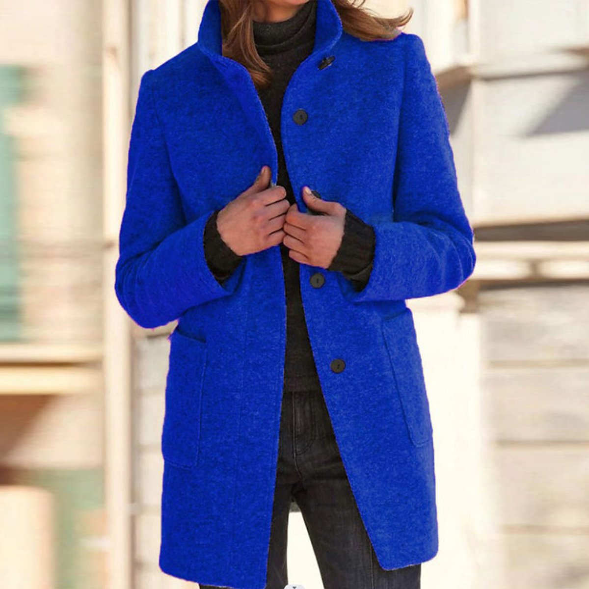 Charlotte | Women's Elegant Stand-Collar Three-Button Coat for Winter