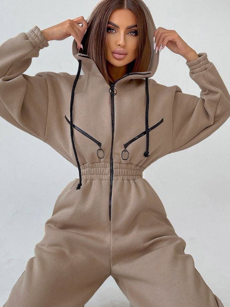 Alice | Women's Tailored Hooded Sweatshirt Jumpsuit