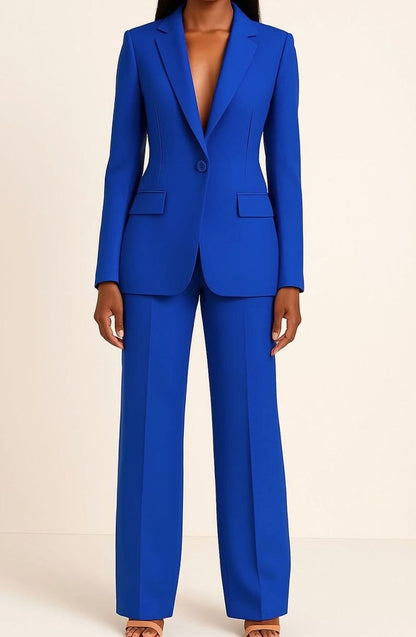 Fiona | Women's Tailored Single-Button Blazer and Pant Suit Set