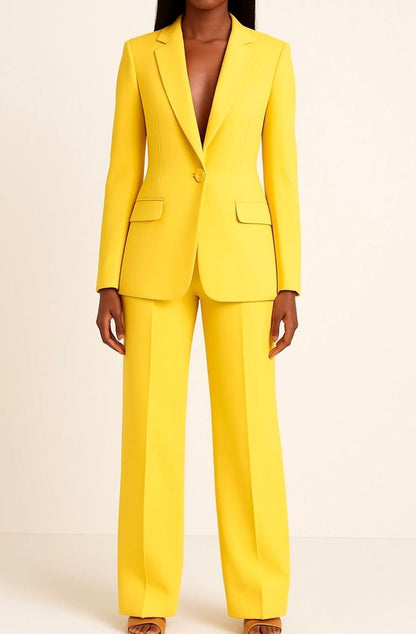 Fiona | Women's Tailored Single-Button Blazer and Pant Suit Set