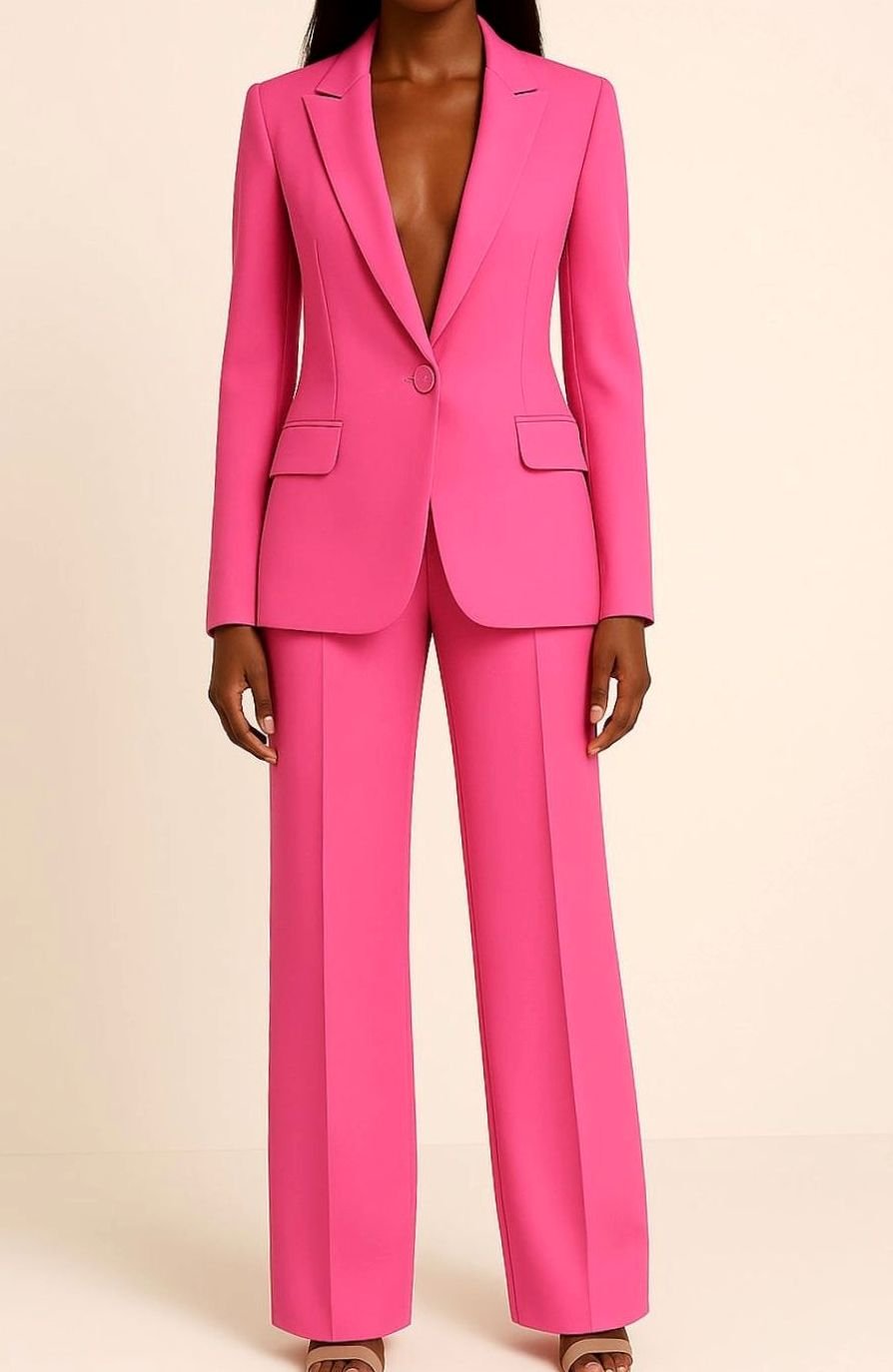 Fiona | Women's Tailored Single-Button Blazer and Pant Suit Set