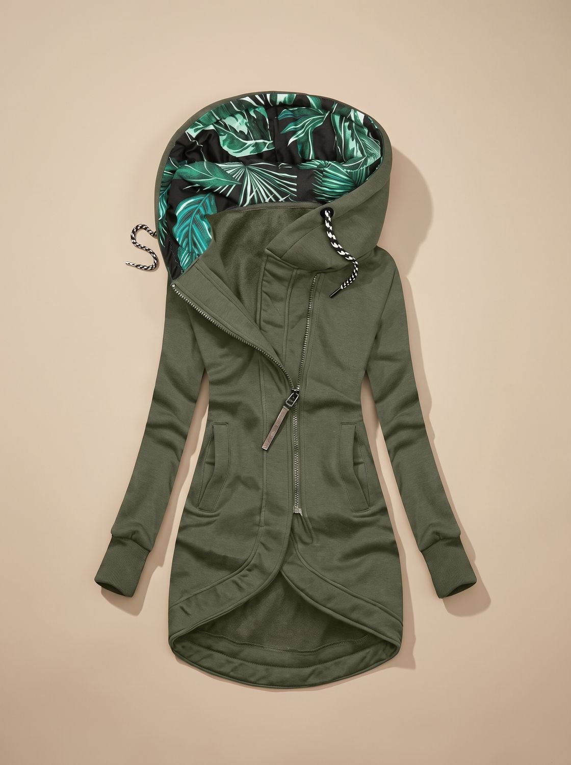 Beth | Women's Tropical-Lined Zip-Up Hooded Jacket