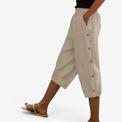 Sophia | Women's Wide-Leg Capri Trousers