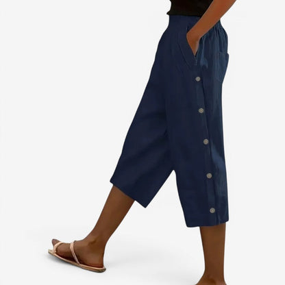 Sophia | Women's Wide-Leg Capri Trousers