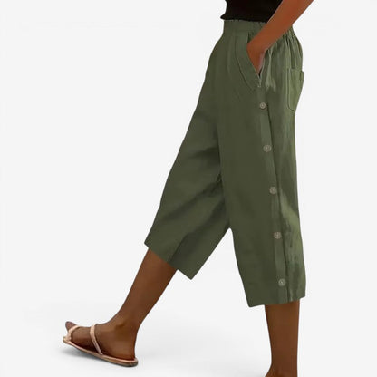 Sophia | Women's Wide-Leg Capri Trousers