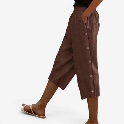 Sophia | Women's Wide-Leg Capri Trousers