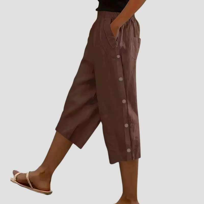 Sophia | Women's Wide-Leg Capri Trousers