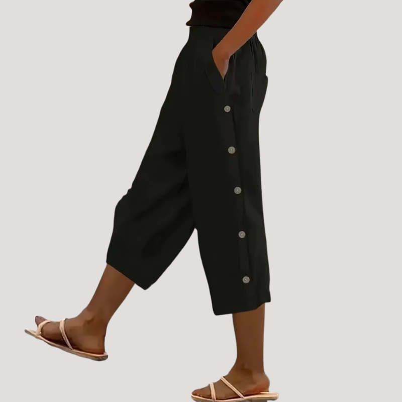 Sophia | Women's Wide-Leg Capri Trousers