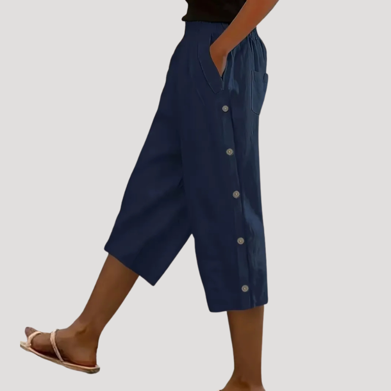 Sophia | Women's Wide-Leg Capri Trousers