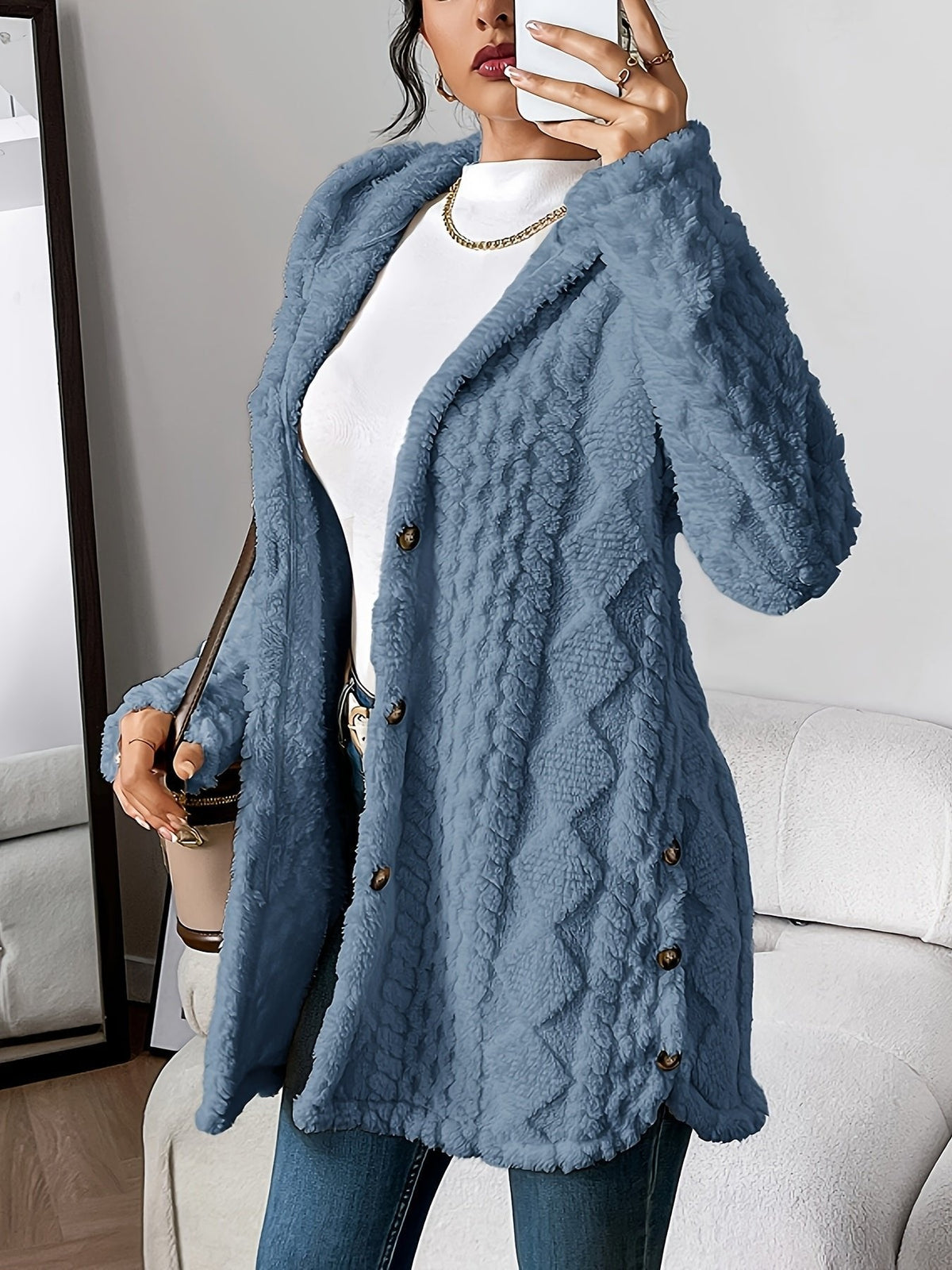 Rosewyn Women's Cozy Hooded Cardigan