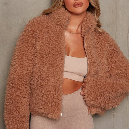 Cosy Zip-Up Sherpa Fleece Jacket for Winter